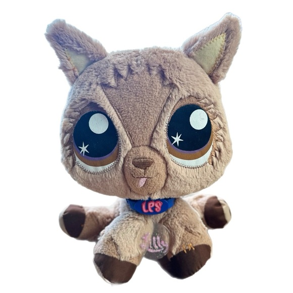 Littlest  Pet Shop VIP Plush Brown Puppy Dog 2007 Collectable Stuffy - Picture 1 of 4